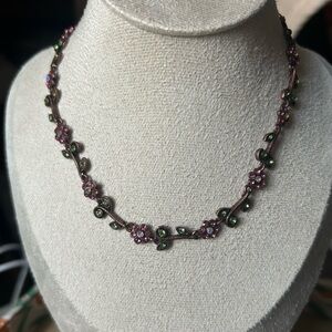 Park Lane Pink and Green Necklace with Elegant Design